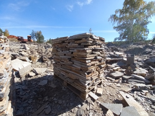 Плитняк златолит серебристый для мощения на бетон купить в Кабардино-Балкарской Республике