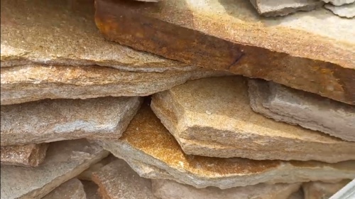 Плитняк златолит жёлтый золотистый для отмостки купить в Кабардино-Балкарской Республике