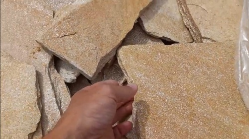 Плитняк златолит жёлтый золотистый для отмостки купить в Кабардино-Балкарской Республике