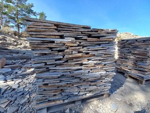 Плитняк златолит серебристый для фасада купить в Кабардино-Балкарской Республике