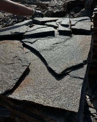 Плитняк златолит серебристый для фасада купить в Кабардино-Балкарской Республике