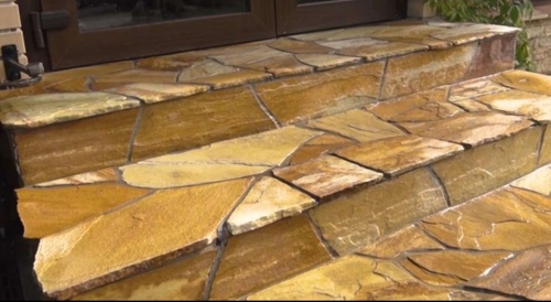 Плитняк златолит жёлтый золотистый для отмостки купить в Кабардино-Балкарской Республике