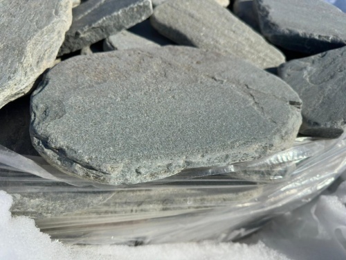 Плитняк златолит зелёный галтованный для мощения на бетон купить в Кабардино-Балкарской Республике